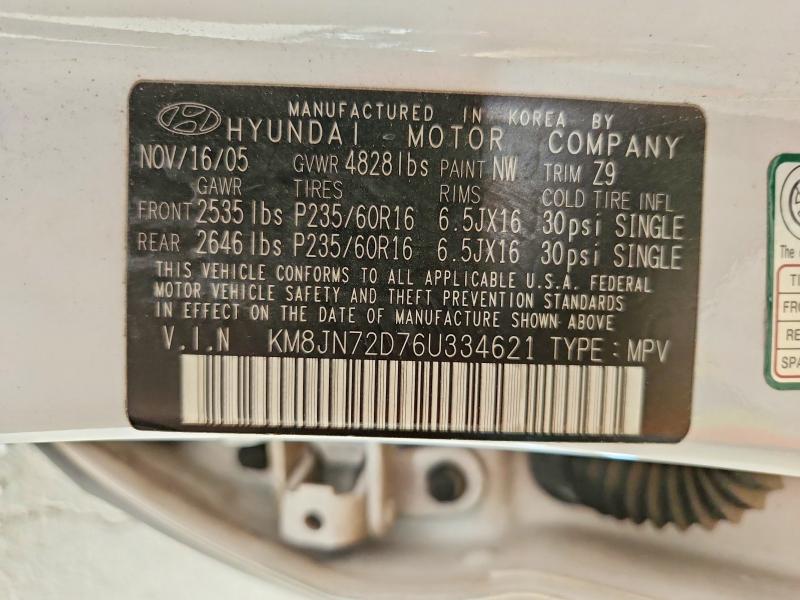 Продаж на аукціоні авто 2006 Hyundai Tucson, vin: KM8JN72D76U334621, номер лоту: 64077796