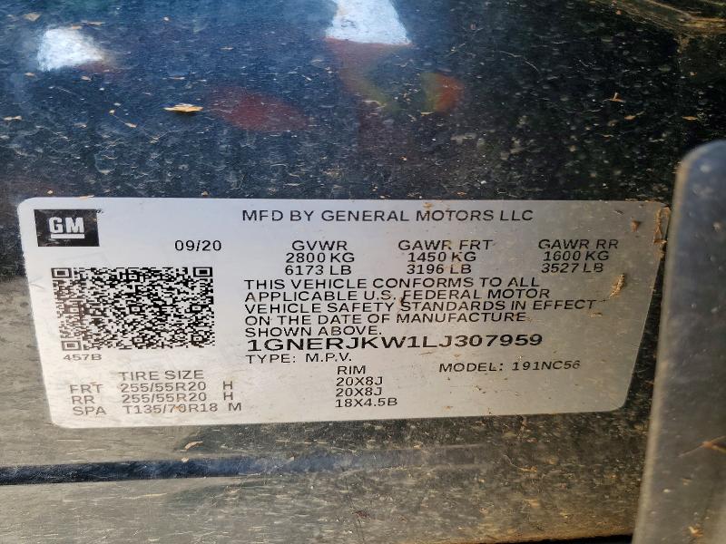 2020 Chevrolet Traverse მანქანა იყიდება აუქციონზე, vin: 1GNERJKW1LJ307959, აუქციონის ნომერი: 63505826
