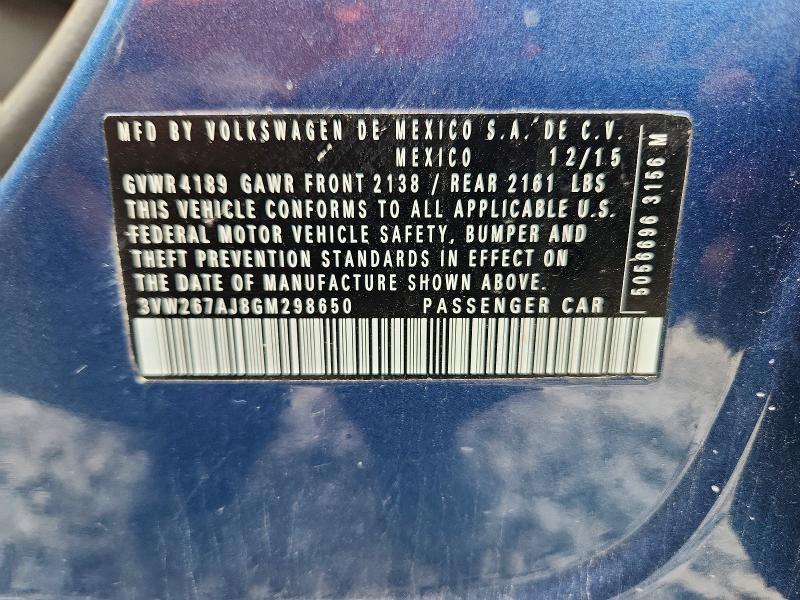 Aukcja sprzedaży 2016 Volkswagen Jetta, vin: 3VW267AJ8GM298650, numer aukcji: 65570536