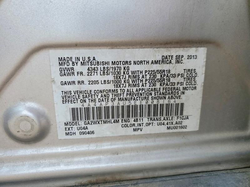 Aukcja sprzedaży 2014 Mitsubishi Outlander Sport, vin: 4A4AP3AU5EE008164, numer aukcji: 63444866