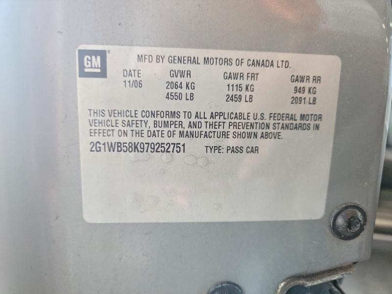 Продаж на аукціоні авто 2007 Chevrolet Impala, vin: 2G1WB58K979252751, номер лоту: 65111366