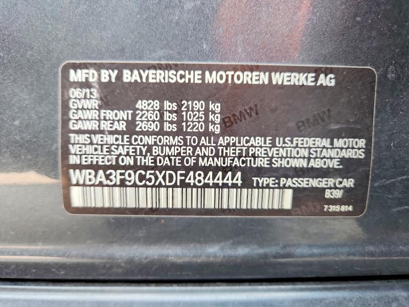 63020616 :رقم المزاد ، WBA3F9C5XDF484444 vin ، 2013 Bmw Activehybrid 3 مزاد بيع