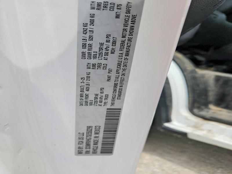 64674096 :رقم المزاد ، 3C6MRVHG7SE550299 vin ، 2025 Ram Promaster 3500 مزاد بيع