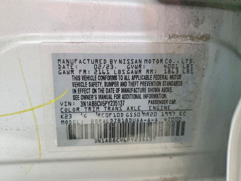 64531466 :رقم المزاد ، 3N1AB8CV6PY235137 vin ، 2023 Nissan Sentra مزاد بيع