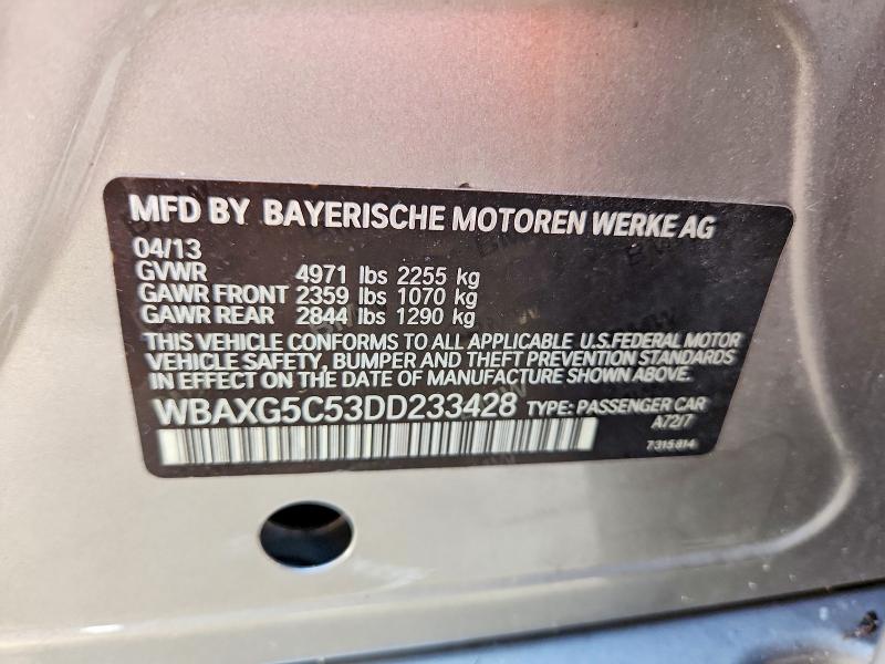 Продажа на аукционе авто 2013 Bmw 528, vin: WBAXG5C53DD233428, номер лота: 64239576