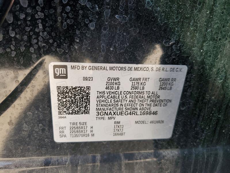 Aukcja sprzedaży 2024 Chevrolet Equinox, vin: 3GNAXUEG4RL169846, numer aukcji: 66601006