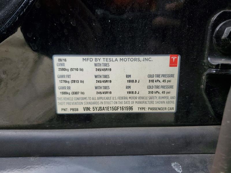 Aukcja sprzedaży 2016 Tesla Model S, vin: 5YJSA1E15GF161596, numer aukcji: 65408796