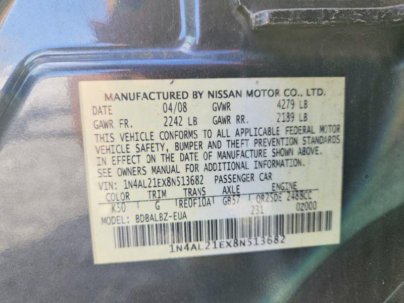 64020306 :رقم المزاد ، 1N4AL21EX8N513682 vin ، 2008 Nissan Altima مزاد بيع