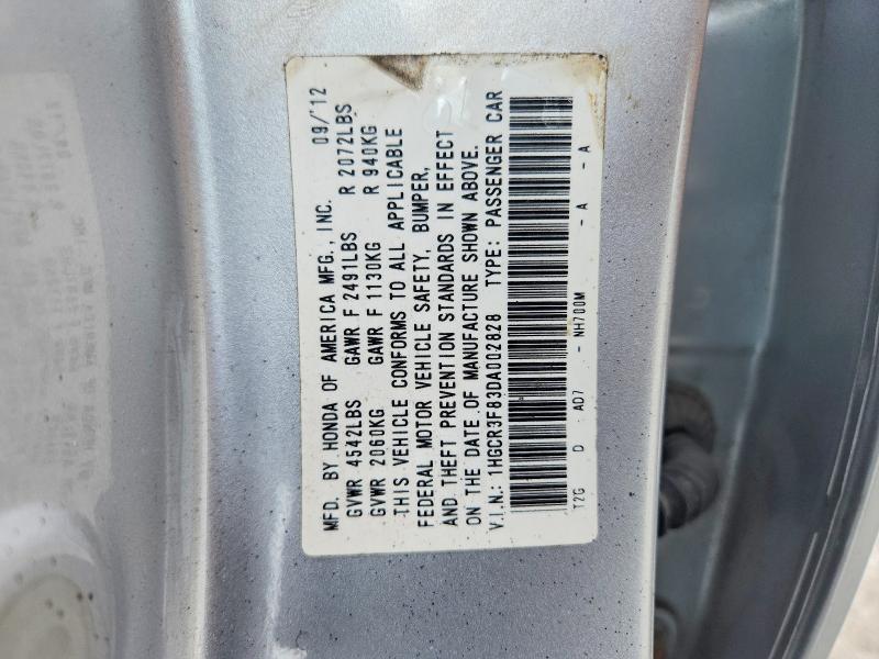 64571656 :رقم المزاد ، 1HGCR3F83DA002828 vin ، 2013 Honda Accord مزاد بيع