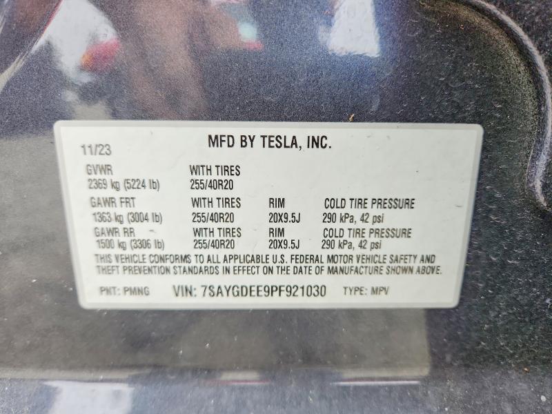 Aukcja sprzedaży 2023 Tesla Model Y, vin: 7SAYGDEE9PF921030, numer aukcji: 64602686