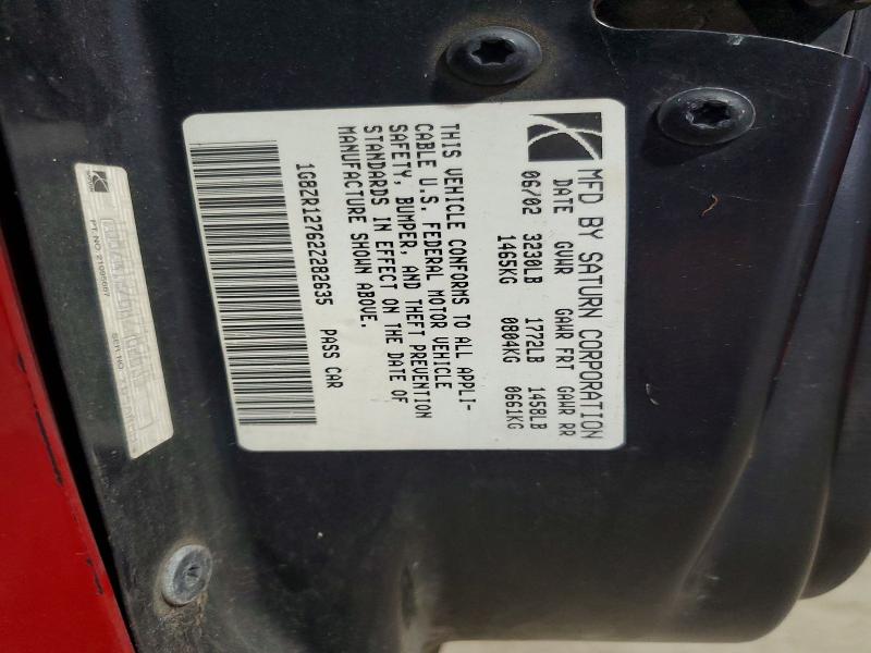 63931346 :رقم المزاد ، 1G8ZR12762Z282635 vin ، 2002 Saturn Sc2 مزاد بيع