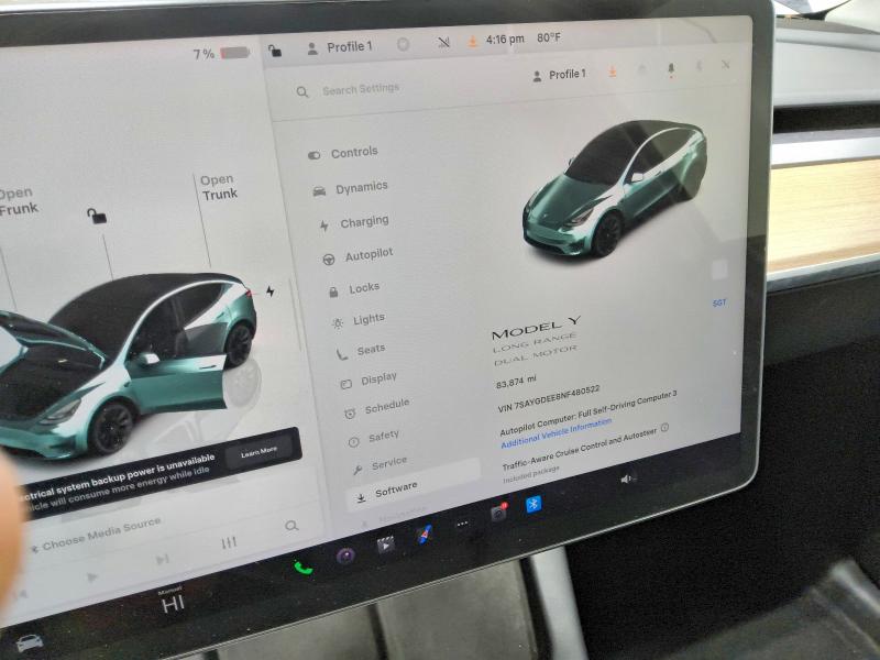 2022 Tesla Model Y მანქანა იყიდება აუქციონზე, vin: 7SAYGDEE8NF480522, აუქციონის ნომერი: 60485746
