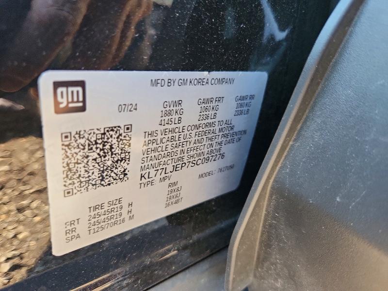 2025 Chevrolet Trax მანქანა იყიდება აუქციონზე, vin: KL77LJEP7SC097276, აუქციონის ნომერი: 64839026
