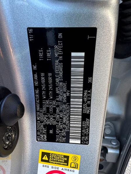 Aukcja sprzedaży 2017 Toyota Highlander, vin: 5TDJZRFH7HS362671, numer aukcji: 64225356