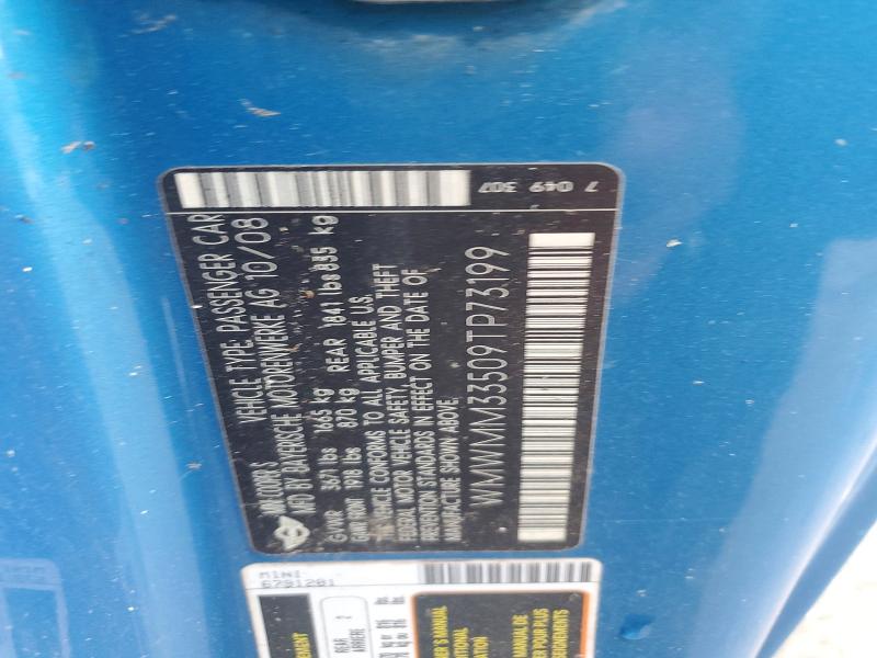 Aukcja sprzedaży 2009 Mini Cooper, vin: WMWMM33509TP73199, numer aukcji: 65451906