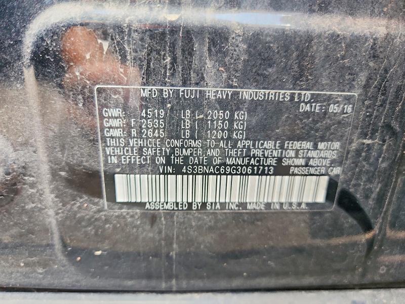 Продаж на аукціоні авто 2016 Subaru Legacy, vin: 4S3BNAC69G3061713, номер лоту: 63541746