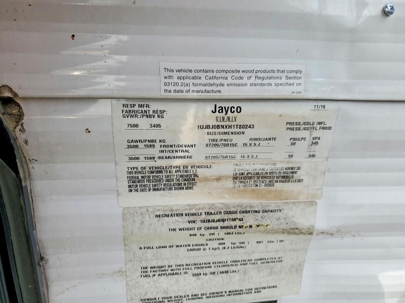 Продажа на аукционе авто 2017 Jayco Jay Flight, vin: 1UJBJ0BNXH1T80243, номер лота: 64971626