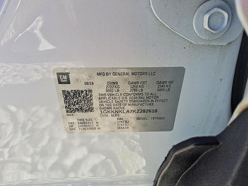 Продажа на аукционе авто 2019 Gmc Acadia, vin: 1GKKNKLA7KZ282618, номер лота: 65830076