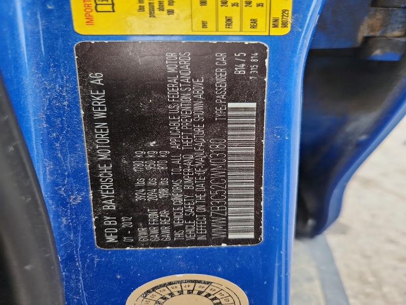 Aukcja sprzedaży 2012 Mini Cooper, vin: WMWZB3C52CWM03180, numer aukcji: 64044906