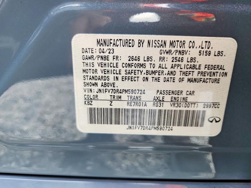 Продажа на аукционе авто 2023 Infiniti Q50, vin: JN1FV7DR4PM590724, номер лота: 66529236