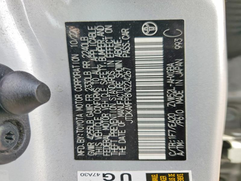 Aukcja sprzedaży 2022 Toyota Prius Prime, vin: JTDKAMFP8N3224267, numer aukcji: 64443146