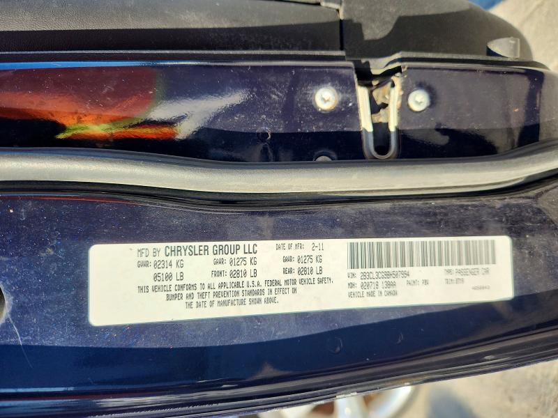 Auction sale of the 2011 Dodge Charger, vin: 2B3CL3CG9BH507994, lot number: 63239036
