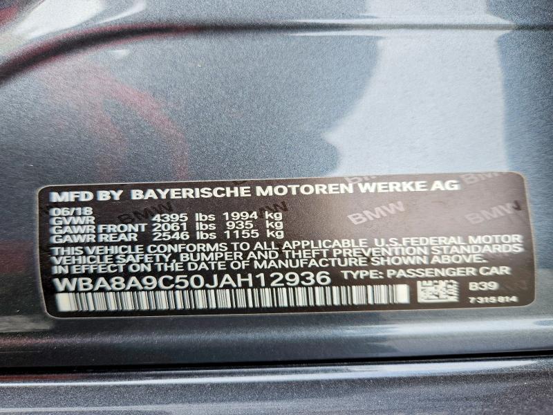 Продаж на аукціоні авто 2018 Bmw 320, vin: WBA8A9C50JAH12936, номер лоту: 63608906