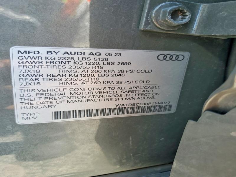 Продажа на аукционе авто 2023 Audi Q3, vin: WA1DECF30P1144877, номер лота: 65001296