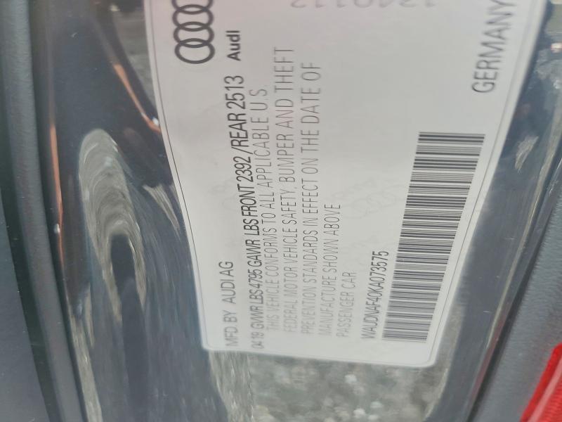 Продаж на аукціоні авто 2019 Audi A4, vin: WAUDNAF40KA073575, номер лоту: 64003836