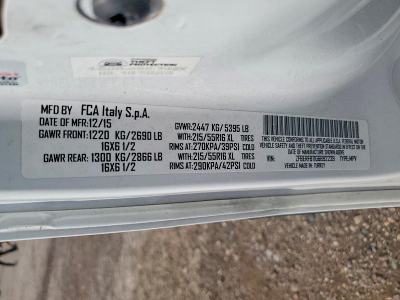 Продаж на аукціоні авто 2016 Ram Promaster City, vin: ZFBERFBT1G6B92239, номер лоту: 66892866