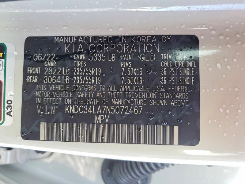Aukcja sprzedaży 2022 Kia Ev6, vin: KNDC34LA7N5072467, numer aukcji: 64657736