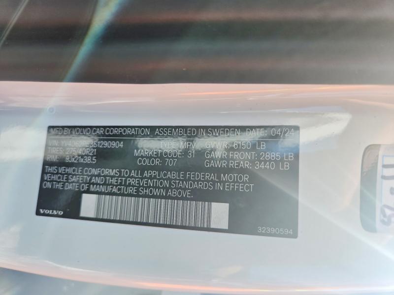 Продаж на аукціоні авто 2025 Volvo Xc90, vin: YV4062PE3S1290904, номер лоту: 63325966
