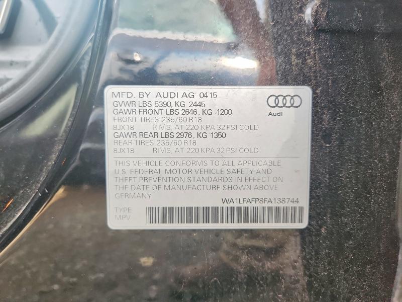 Aukcja sprzedaży 2015 Audi Q5, vin: WA1LFAFP8FA138744, numer aukcji: 65708546