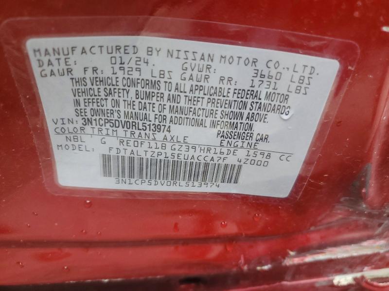Aukcja sprzedaży 2024 Nissan Kicks, vin: 3N1CP5DV0RL513974, numer aukcji: 62912056