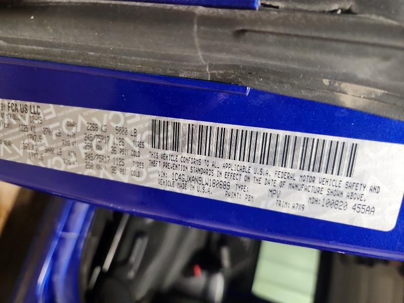 Продажа на аукционе авто 2020 Jeep Wrangler, vin: 1C4GJXAN9LW180689, номер лота: 64326586