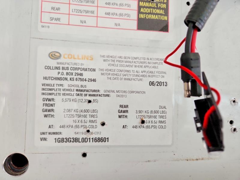 Продажа на аукционе авто 2013 Chevrolet Exp G3500, vin: 1GB3G3BL0D1168601, номер лота: 65995486