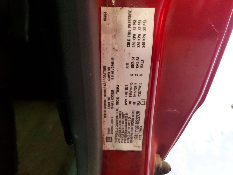 Aukcja sprzedaży 2004 Gmc Canyon, vin: 1GTDT196148222429, numer aukcji: 64501666