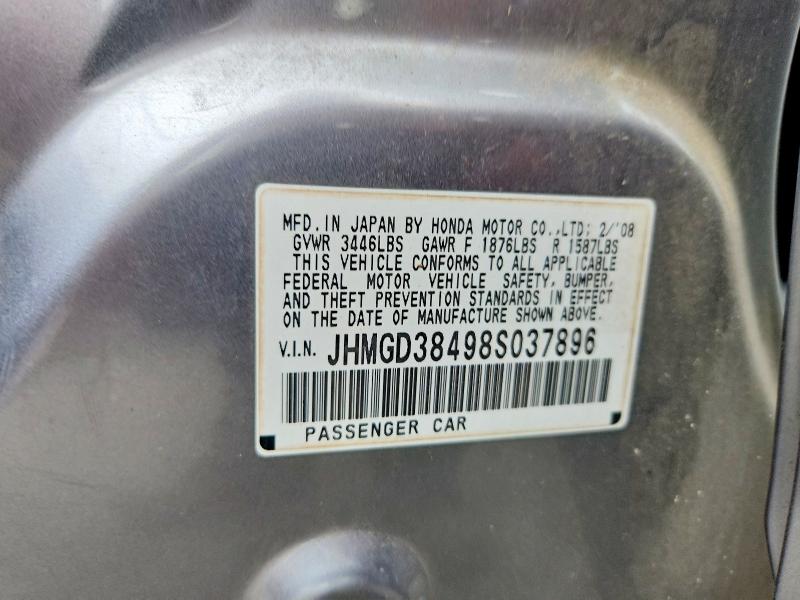 Продажа на аукционе авто 2008 Honda Fit, vin: JHMGD38498S037896, номер лота: 67086696