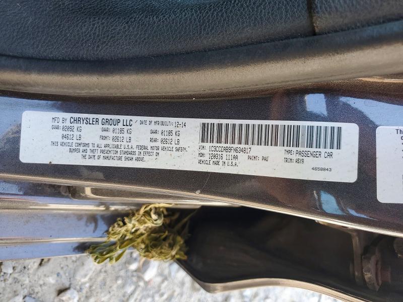 Продаж на аукціоні авто 2015 Chrysler 200, vin: 1C3CCCAB9FN634817, номер лоту: 63766056