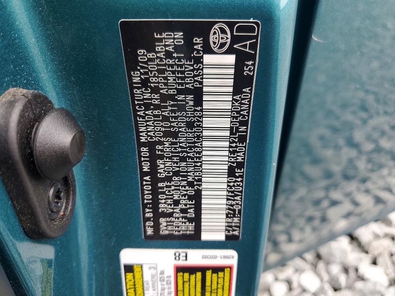 Продажа на аукционе авто 2010 Toyota Corolla, vin: 2T1BU4EE8AC303284, номер лота: 64929286