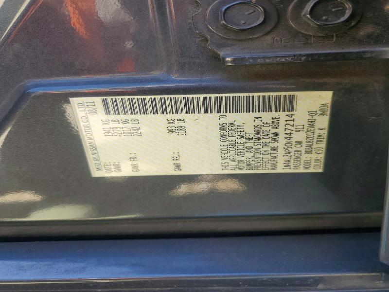 2012 Nissan Altima მანქანა იყიდება აუქციონზე, vin: 1N4AL2AP5CN447214, აუქციონის ნომერი: 63343826