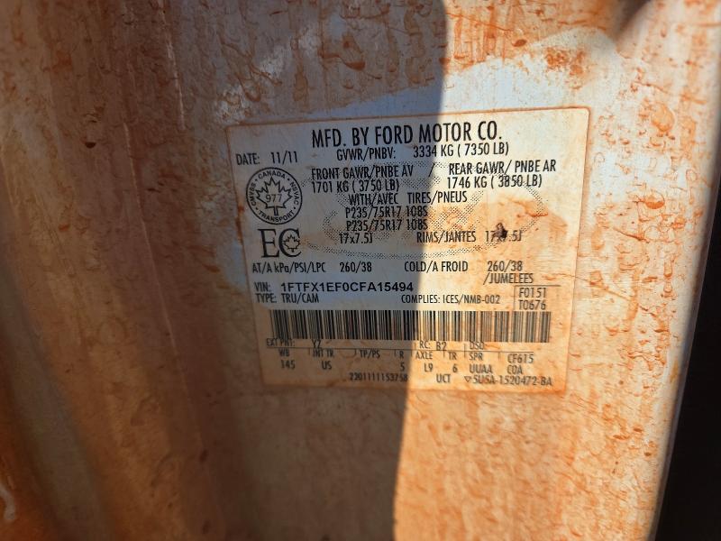 Aukcja sprzedaży 2012 Ford F150, vin: 1FTFX1EF0CFA15494, numer aukcji: 59081486