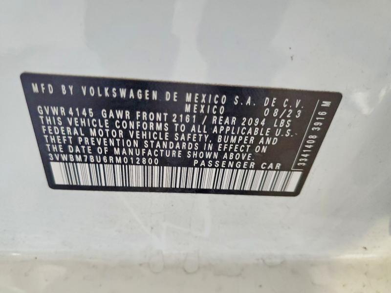 64281806 :رقم المزاد ، 3VWBM7BU6RM012800 vin ، 2024 Volkswagen Jetta مزاد بيع