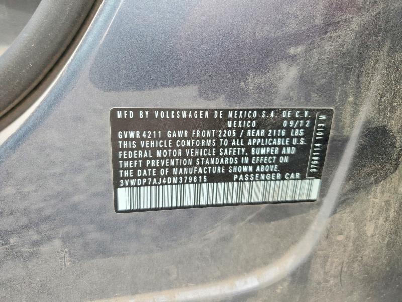 Aukcja sprzedaży 2013 Volkswagen Jetta, vin: 3VWDP7AJ4DM379615, numer aukcji: 65847196