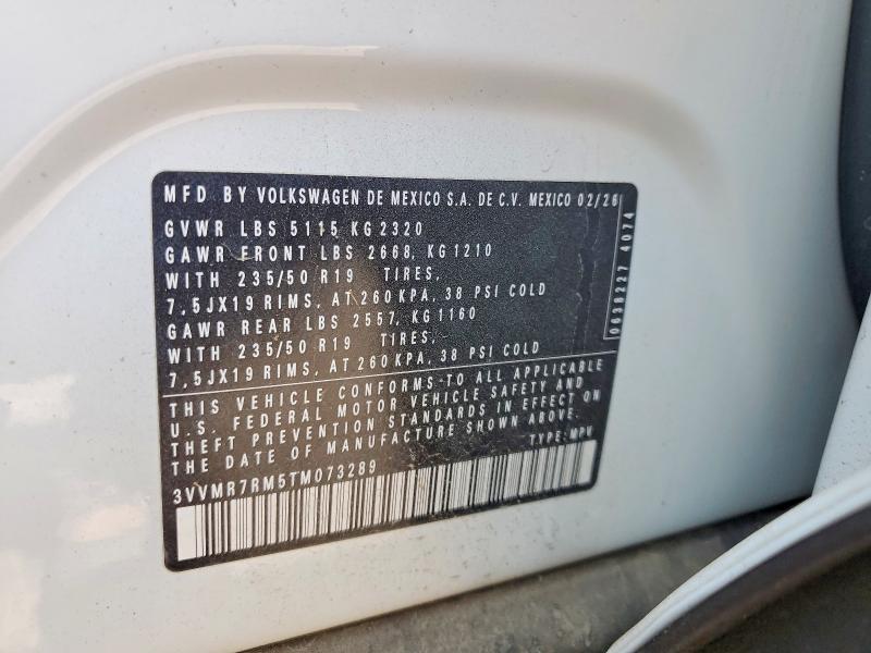 64126116 :رقم المزاد ، 3VVMR7RM5TM073289 vin ، 2026 Volkswagen Tiguan مزاد بيع