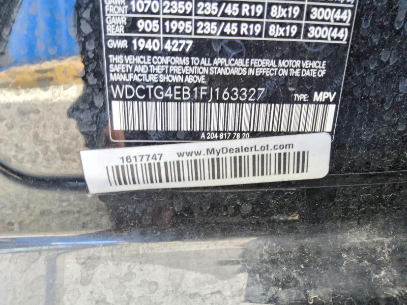 Auction sale of the 2015 Mercedes-benz Gla, vin: WDCTG4EB1FJ163327, lot number: 64487016
