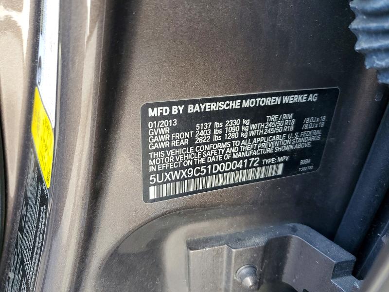 Aukcja sprzedaży 2013 Bmw X3, vin: 5UXWX9C51D0D04172, numer aukcji: 65660706