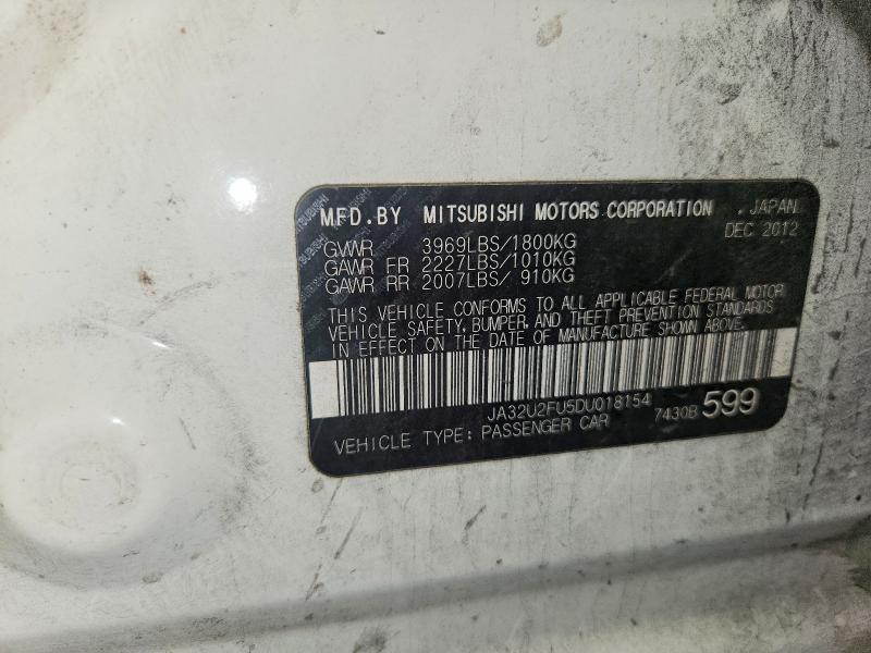 64269256 :رقم المزاد ، JA32U2FU5DU018154 vin ، 2013 Mitsubishi Lancer مزاد بيع