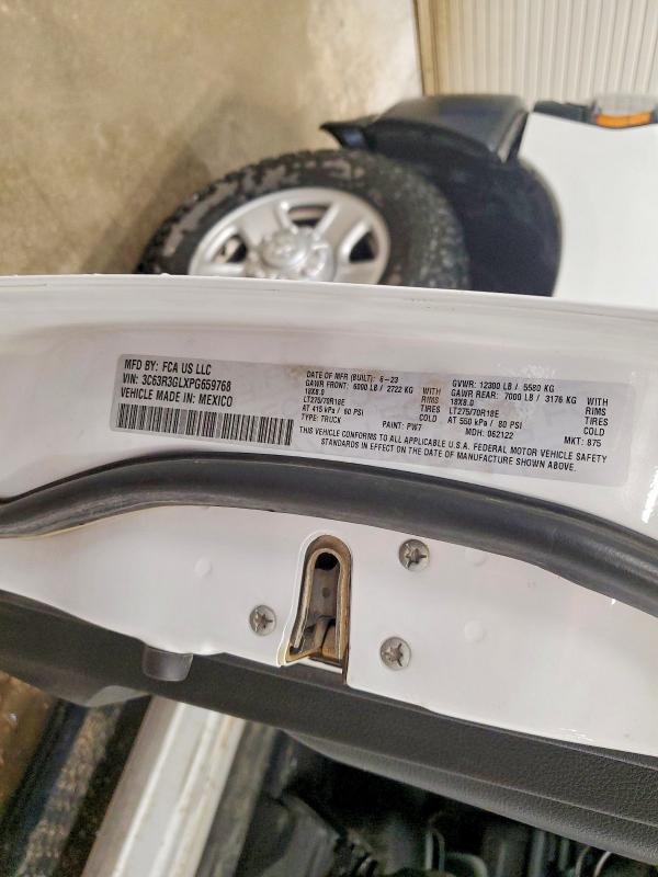 2023 Ram 3500 მანქანა იყიდება აუქციონზე, vin: 3C63R3GLXPG659768, აუქციონის ნომერი: 63822166