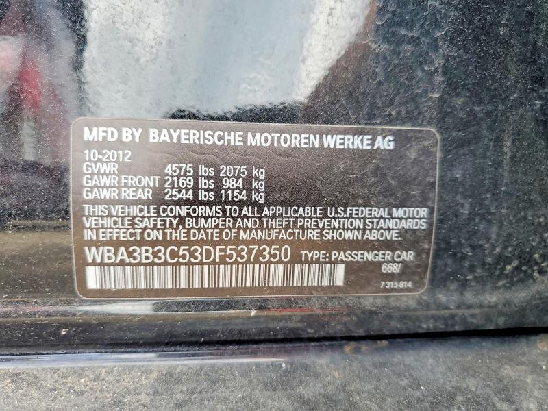 Продаж на аукціоні авто 2013 Bmw 328, vin: WBA3B3C53DF537350, номер лоту: 64726616